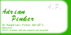 adrian pinker business card